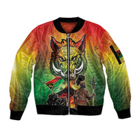 Vanuatu July 30th 1980 Sleeve Zip Bomber Jacket Happy Independence Day - Polynesian Pride