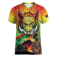 Vanuatu July 30th 1980 Women V-Neck T-Shirt Happy Independence Day - Polynesian Pride