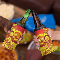 Vanuatu 45 Yia Indipendens Anivesari 4 in 1 Can Cooler Tumbler Tamtam Drum With Boar Tusk - Polynesian Pride