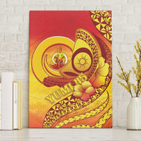 Vanuatu 45 Yia Indipendens Anivesari Canvas Wall Art Tamtam Drum With Boar Tusk - Polynesian Pride