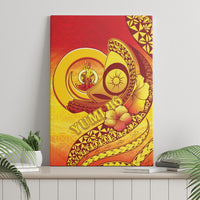 Vanuatu 46 Yia Indipendens Anivesari Canvas Wall Art Tamtam Drum With Boar Tusk LT05 - Polynesian Pride