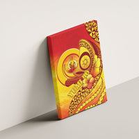 Vanuatu 46 Yia Indipendens Anivesari Canvas Wall Art Tamtam Drum With Boar Tusk LT05 - Polynesian Pride