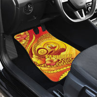 Vanuatu 46 Yia Indipendens Anivesari Car Mats Tamtam Drum With Boar Tusk LT05 - Polynesian Pride