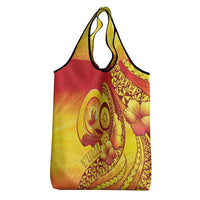 Vanuatu 45 Yia Indipendens Anivesari Grocery Bag Tamtam Drum With Boar Tusk - Polynesian Pride