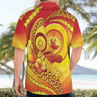 Vanuatu 45 Yia Indipendens Anivesari Hawaiian Shirt Tamtam Drum With Boar Tusk - Polynesian Pride