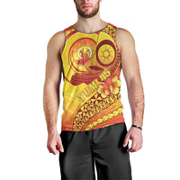 Vanuatu 45 Yia Indipendens Anivesari Men Tank Top Tamtam Drum With Boar Tusk - Polynesian Pride