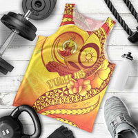 Vanuatu 45 Yia Indipendens Anivesari Men Tank Top Tamtam Drum With Boar Tusk - Polynesian Pride