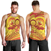 Vanuatu 46 Yia Indipendens Anivesari Men Tank Top Tamtam Drum With Boar Tusk LT05 - Polynesian Pride