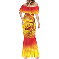 Vanuatu 45 Yia Indipendens Anivesari Mermaid Dress Tamtam Drum With Boar Tusk - Polynesian Pride