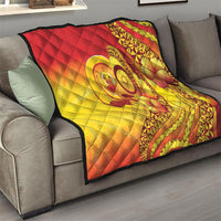 Vanuatu 46 Yia Indipendens Anivesari Quilt Tamtam Drum With Boar Tusk LT05 - Polynesian Pride