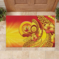 Vanuatu 45 Yia Indipendens Anivesari Rubber Doormat Tamtam Drum With Boar Tusk - Polynesian Pride