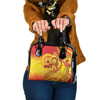 Vanuatu 46 Yia Indipendens Anivesari Shoulder Handbag Tamtam Drum With Boar Tusk LT05 One Size Yellow - Polynesian Pride