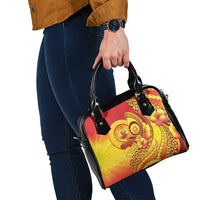 Vanuatu 45 Yia Indipendens Anivesari Shoulder Handbag Tamtam Drum With Boar Tusk - Polynesian Pride