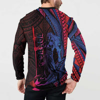 Samoan Pride Button Sweatshirt The Tui Manua - Polynesian Pride