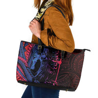 Samoan Pride Leather Tote Bag The Tui Manua LT05 Black - Polynesian Pride