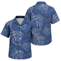 Aloha Hawaii Acacia Koa Leaves Family Matching Long Sleeve Bodycon Dress and Hawaiian Shirt Navy Kakau Tribal Pattern LT05 Son's Shirt Navy - Polynesian Pride