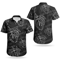 Aloha Hawaii Acacia Koa Leaves Couples Matching Tank Maxi Dress and Hawaiian Shirt Black Kakau Tribal Pattern LT05 - Polynesian Pride