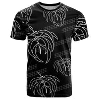 Aloha Hawaii Acacia Koa Leaves T Shirt Black Kakau Tribal Pattern