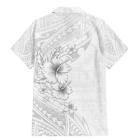 Lotu Tamaiti Samoa Family Matching Mermaid Dress and Hawaiian Shirt White Sunday Polynesian Tribal Pattern Elegant Style
