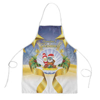 Niue Christmas Apron Seashell Santa Beach Vibes - Polynesian Pride