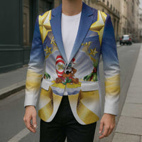 Niue Christmas Blazer Seashell Santa Beach Vibes - Polynesian Pride