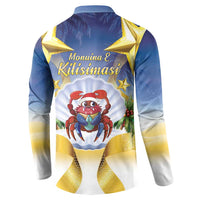 Niue Christmas Button Sweatshirt Seashell Santa Beach Vibes - Polynesian Pride