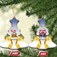 Niue Christmas Ceramic Ornament Seashell Santa Beach Vibes - Polynesian Pride