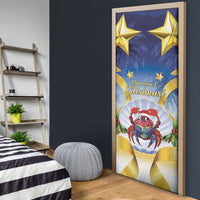 Niue Christmas Door Cover Seashell Santa Beach Vibes - Polynesian Pride