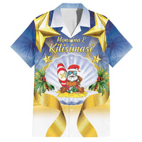 Niue Christmas Family Matching Off Shoulder Maxi Dress and Hawaiian Shirt Seashell Santa Beach Vibes - Polynesian Pride