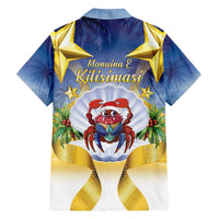 Niue Christmas Family Matching Off Shoulder Maxi Dress and Hawaiian Shirt Seashell Santa Beach Vibes - Polynesian Pride