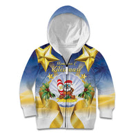 Niue Christmas Kid Hoodie Seashell Santa Beach Vibes - Polynesian Pride