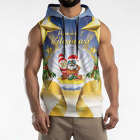 Niue Christmas Sleeveless Hoodie Seashell Santa Beach Vibes - Polynesian Pride