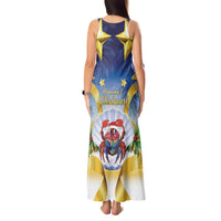 Niue Christmas Tank Maxi Dress Seashell Santa Beach Vibes - Polynesian Pride