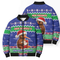 New Zealand Christmas Bomber Puffer Jacket Have Yourself A Kiwi-tastic Christmas - Polynesian Pride