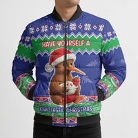 New Zealand Christmas Bomber Puffer Jacket Have Yourself A Kiwi-tastic Christmas - Polynesian Pride