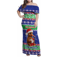 New Zealand Christmas Family Matching Off Shoulder Maxi Dress and Hawaiian Shirt Have Yourself A Kiwi-tastic Christmas - Polynesian Pride