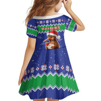 New Zealand Christmas Kid Short Sleeve Dress Have Yourself A Kiwi-tastic Christmas - Polynesian Pride