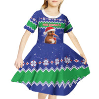 New Zealand Christmas Kid Short Sleeve Dress Have Yourself A Kiwi-tastic Christmas - Polynesian Pride