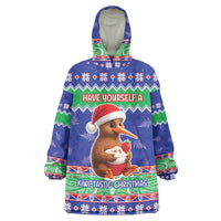 New Zealand Christmas Wearable Blanket Hoodie Have Yourself A Kiwi-tastic Christmas - Polynesian Pride