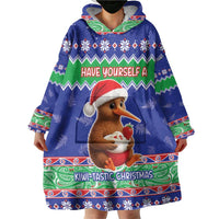 New Zealand Christmas Wearable Blanket Hoodie Have Yourself A Kiwi-tastic Christmas - Polynesian Pride