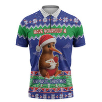 New Zealand Christmas Zipper Polo Shirt Have Yourself A Kiwi-tastic Christmas - Polynesian Pride