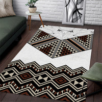 New Zealand Aotearoa Area Rug Taniko Art Simple Style LT05 Brown - Polynesian Pride