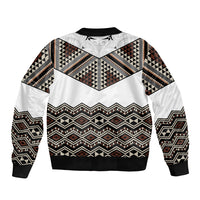 New Zealand Aotearoa Bomber Jacket Taniko Art Simple Style LT05 - Polynesian Pride