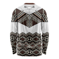 New Zealand Aotearoa Long Sleeve Shirt Taniko Art Simple Style LT05 - Polynesian Pride