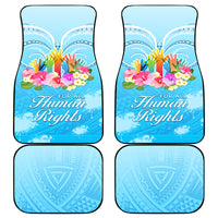 Universal Human Rights Month Car Mats Polynesian Style LT05 Blue - Polynesian Pride