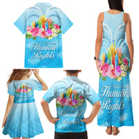 Universal Human Rights Month Family Matching Tank Maxi Dress and Hawaiian Shirt Polynesian Style LT05 - Polynesian Pride
