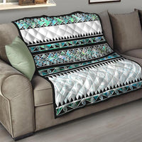 New Zealand Aotearoa Quilt With Paua Shell Kowhaiwhai Pattern LT05 - Polynesian Pride