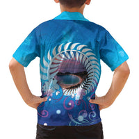 New Zealand Matapouri Beach Landscape Family Matching Off Shoulder Short Dress and Hawaiian Shirt