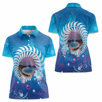 New Zealand Matapouri Beach Landscape Women Polo Shirt