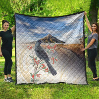 New Zealand Mount Taranaki Landscape Quilt Kokako Bird Polynesian Style LT05 - Polynesian Pride